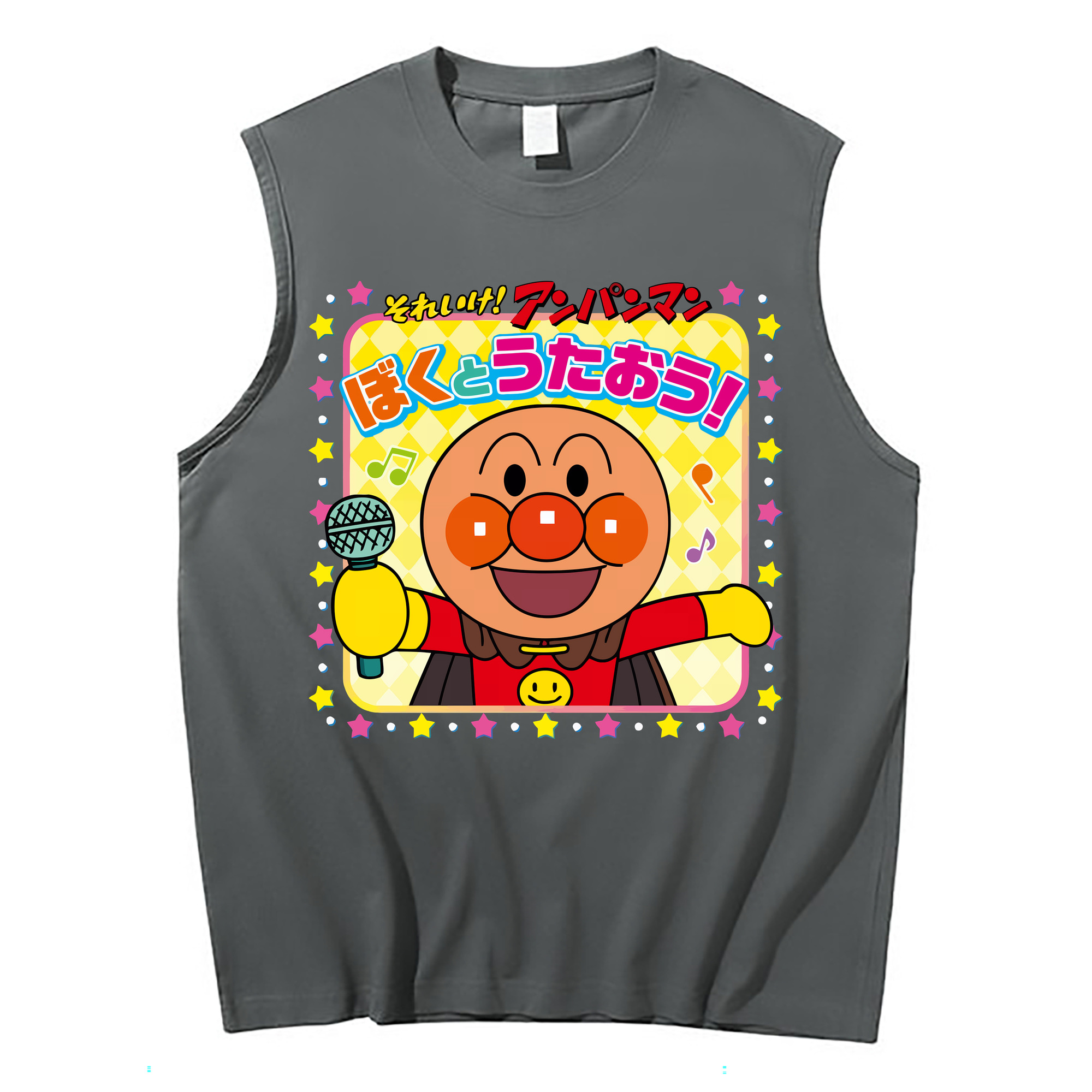 （画像用） アンパンマン Anpanman コットン100％タンクトップ（フロントプリント）